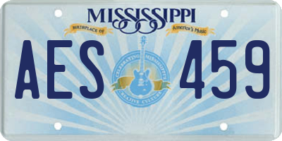MS license plate AES459