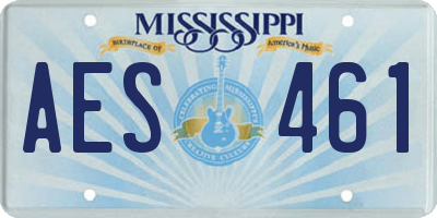 MS license plate AES461