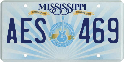 MS license plate AES469