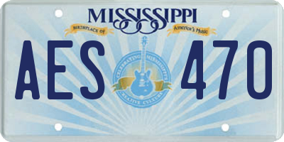 MS license plate AES470