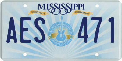 MS license plate AES471