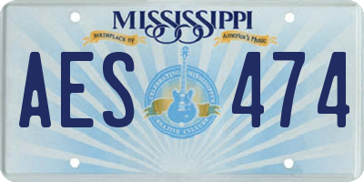 MS license plate AES474