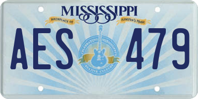 MS license plate AES479