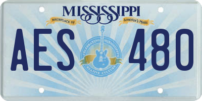 MS license plate AES480