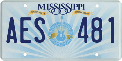 MS license plate AES481