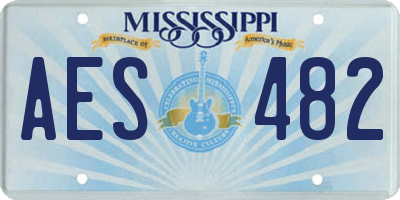MS license plate AES482