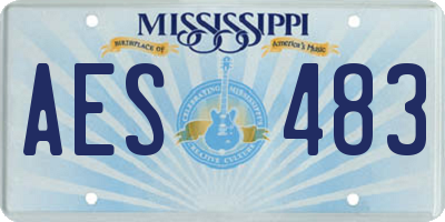 MS license plate AES483