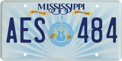 MS license plate AES484