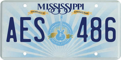MS license plate AES486