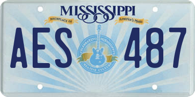 MS license plate AES487