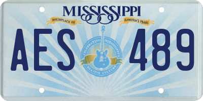 MS license plate AES489