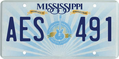 MS license plate AES491