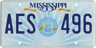 MS license plate AES496