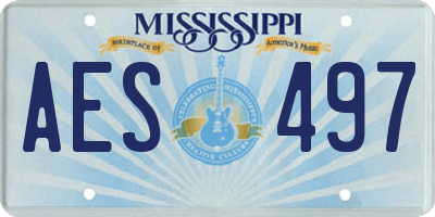 MS license plate AES497