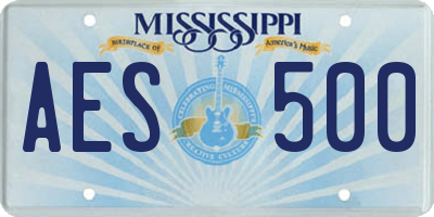 MS license plate AES500