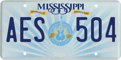 MS license plate AES504