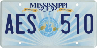 MS license plate AES510