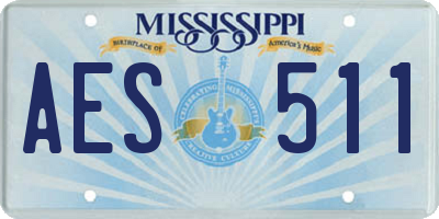 MS license plate AES511