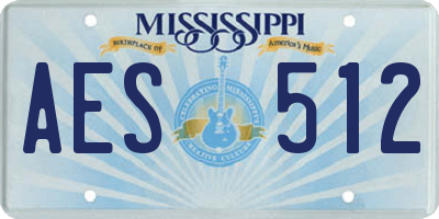 MS license plate AES512