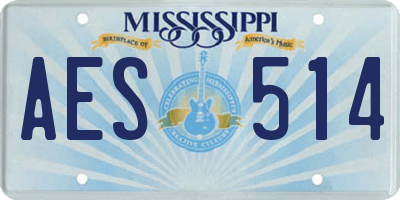 MS license plate AES514