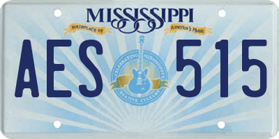 MS license plate AES515