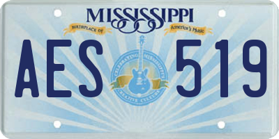 MS license plate AES519