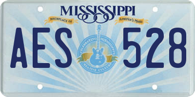 MS license plate AES528