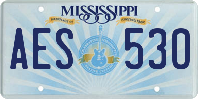 MS license plate AES530