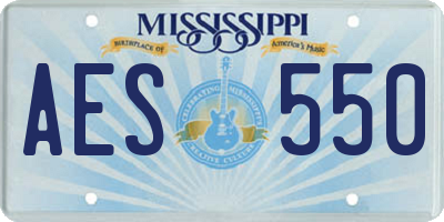 MS license plate AES550