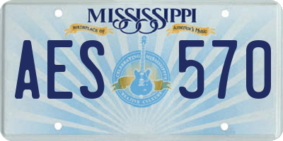 MS license plate AES570