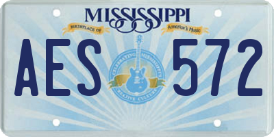MS license plate AES572