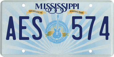 MS license plate AES574