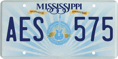 MS license plate AES575
