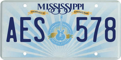 MS license plate AES578
