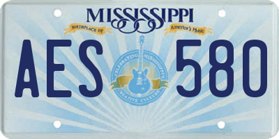 MS license plate AES580