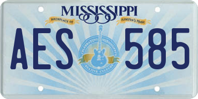 MS license plate AES585