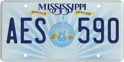 MS license plate AES590