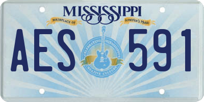MS license plate AES591