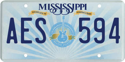 MS license plate AES594