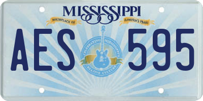 MS license plate AES595