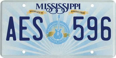 MS license plate AES596
