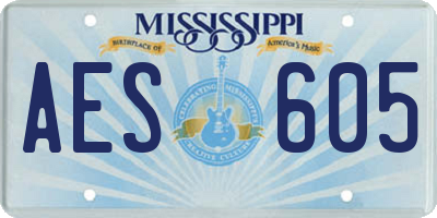 MS license plate AES605