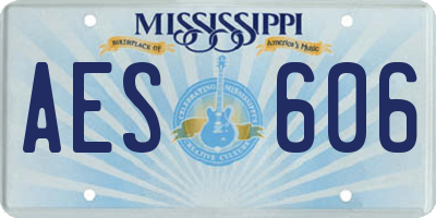 MS license plate AES606