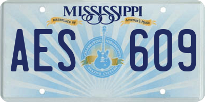 MS license plate AES609
