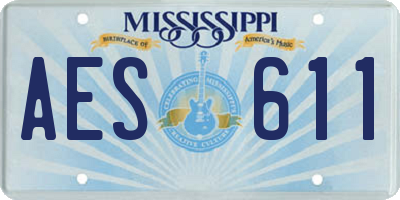 MS license plate AES611