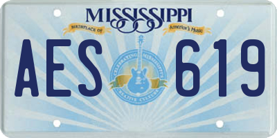 MS license plate AES619