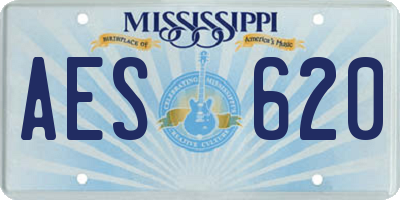 MS license plate AES620