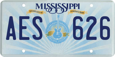 MS license plate AES626