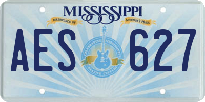 MS license plate AES627
