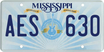 MS license plate AES630